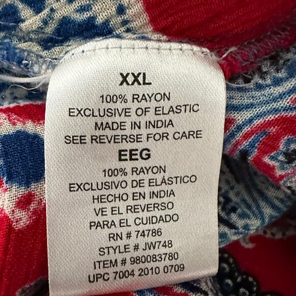 BILA Americana Bandana Print Handkerchief Hem V-Neck Boho Maxi Dress Size (XXL) - Picture 14 of 15